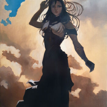 「Lady Camelot」というタイトルの絵画 Mykola Koidanによって, オリジナルのアートワーク, オイル