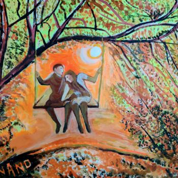 Painting titled "SPELL OF CLIMATE" by Anandswaroop Manchiraju, Original Artwork, Acrylic
