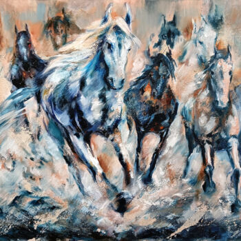 Pittura intitolato "Vitality" da Eleonora Taranova, Opera d'arte originale, Olio Montato su Telaio per barella in legno