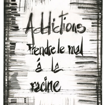 Painting titled "Addictions prendre…" by Françoise Niel Aubin, Original Artwork, Watercolor