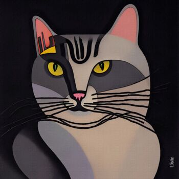 Arts numériques intitulée "Lugo, cat" par L.Roche, Œuvre d'art originale, Acrylique