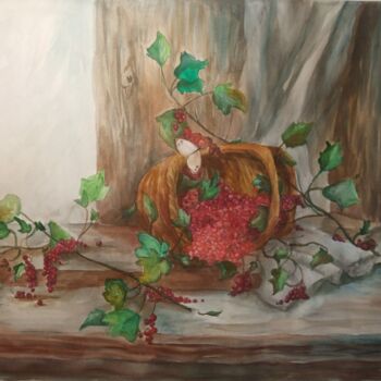 Pintura titulada "Currant" por Alina Gelman, Obra de arte original, Acuarela