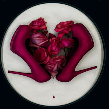 Photographie intitulée "The red shoes addict" par Andrea Rosca, Œuvre d'art originale, Photographie numérique
