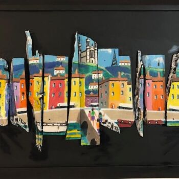 Peinture intitulée "Lyon" par Esteves Brito, Œuvre d'art originale, Acrylique Monté sur Panneau de bois