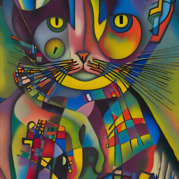 Arte digitale intitolato "Elche, cat" da L.Roche, Opera d'arte originale, Acrilico