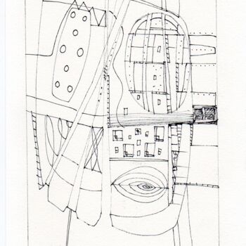 Drawing titled "Untitled No.5" by Stephen Lucas, Original Artwork, Ink
