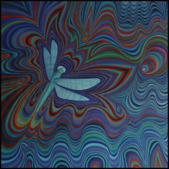 Painting titled "Libre entre île & b…" by Frédéric Letrun, Original Artwork, Oil Mounted on Wood Stretcher frame