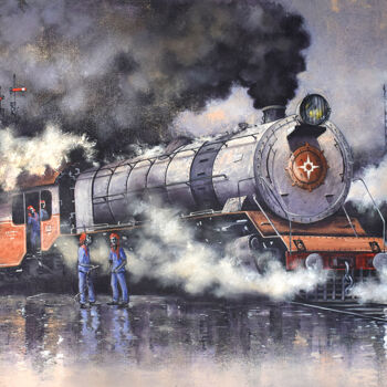 Malerei mit dem Titel "Nostalgia of Indian…" von Kishore Pratim Biswas, Original-Kunstwerk, Acryl