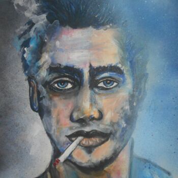 「smoker2」というタイトルの絵画 Erik Hilsによって, オリジナルのアートワーク, アクリル