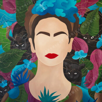 Peinture intitulée "Twarze i symbole -…" par Monika Mrowiec, Œuvre d'art originale, Acrylique Monté sur Châssis en bois