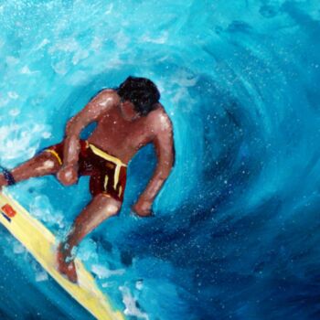 绘画 标题为“California Surfer” 由Katy Hawk, 原创艺术品, 丙烯