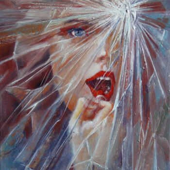 Pintura titulada "💄 Lipstick" por Isabel Mahe, Obra de arte original, Oleo Montado en Bastidor de camilla de madera