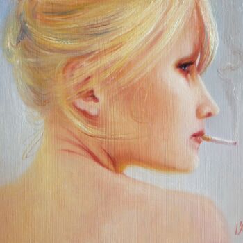 Peinture intitulée "🚬Demain j'arrête 🚬T…" par Isabel Mahe, Œuvre d'art originale, Huile