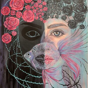Painting titled ""Принятие"" by Elena Sagdeyeva, Original Artwork, Acrylic