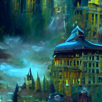 Digital Arts titled "RUINED CASTLE OF AN…" by Mahesh Tolani, Original Artwork, Digital Painting