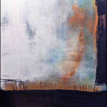 Peinture intitulée "Barbelés" par Jules, Œuvre d'art originale, Acrylique
