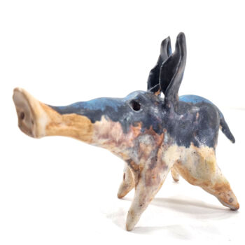 Sculpture titled "PIGGY XXXIII" by Aare Freimann, Original Artwork, Ceramics