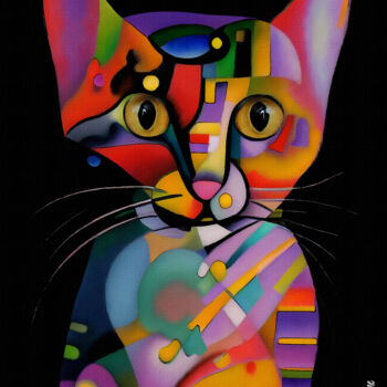 Digital Arts με τίτλο "Sadhu cat" από L.Roche, Αυθεντικά έργα τέχνης, Ακρυλικό