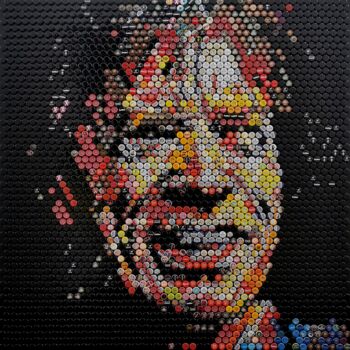제목이 "Micl Jagger 2.0"인 콜라주 Henning Leuschner로, 원작, 콜라주