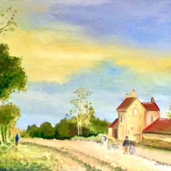 Картина под названием "Camille Pissarro -…" - Patrice Le Houedec, Подлинное произведение искусства, Масло