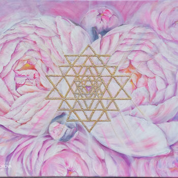 Painting titled "Живопись нежные пио…" by Veronika Suvorova, Original Artwork, Acrylic