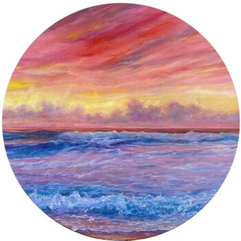 「Red splash.」というタイトルの絵画 Anna Evtushenkoによって, オリジナルのアートワーク, オイル