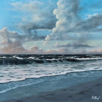绘画 标题为“''Cloudy afternoon'…” 由Zigmars ''Sigmar'' Grundmanis, 原创艺术品, 油
