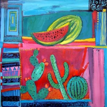 Peinture intitulée "AU MEXIQUE" par Catherine Suchocka, Œuvre d'art originale, Huile