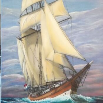 Painting titled "Retour du grand lar…" by Frédéric Boirie, Original Artwork, Acrylic Mounted on Wood Stretcher frame