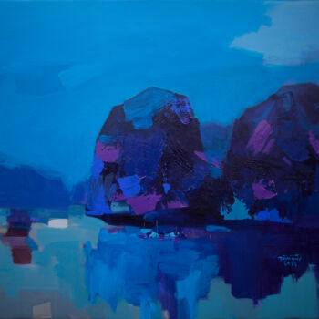 Malerei mit dem Titel "HaLong Bay No.63" von Khanh The Bui, Original-Kunstwerk, Acryl