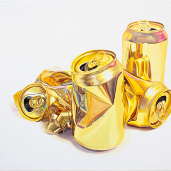 Schilderij getiteld "AFTERPARTY V" door Morgan Bisoux, Origineel Kunstwerk, Olie Gemonteerd op Frame voor houten brancard