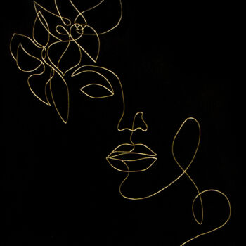 Malerei mit dem Titel "Belle de nuit" von Mariya Velychko, Original-Kunstwerk, Acryl Auf Keilrahmen aus Holz montiert