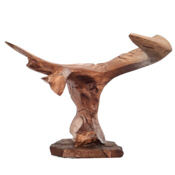 Sculpture titled "Driving force" by Lara Shabelnik, Original Artwork, Wood