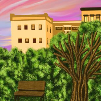 Digital Arts titled "Amanecer de Otoño e…" by Carol Sousa Cuello, Original Artwork, Digital Painting