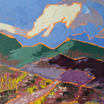 Painting titled "LANDSCAPO" by Wannott Bakker, Original Artwork, Oil