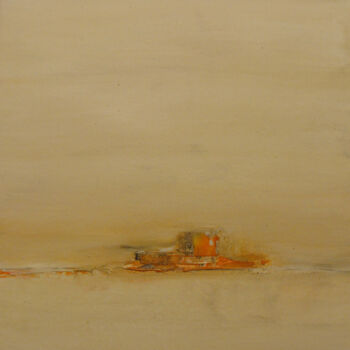 Painting titled "Désert 2" by Nelly Carnet, Original Artwork, Acrylic Mounted on Wood Stretcher frame