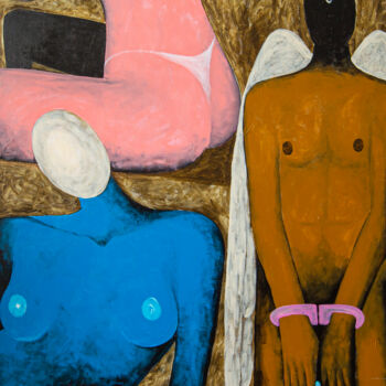 Pintura intitulada "Prisoner" por Iv Nenashev, Obras de arte originais, Acrílico Montado em Armação em madeira