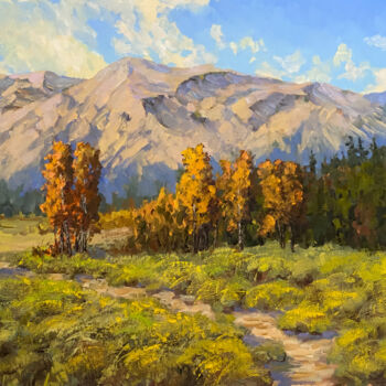 Painting titled "Fall In Hope Valley" by Tatyana Fogarty, Original Artwork, Oil