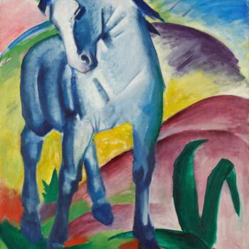 Peinture intitulée "Cheval bleu I" par Franz Marc, Œuvre d'art originale, Huile