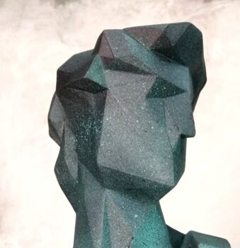 Sculpture titled "The Pop David in Gr…" by Leonardo Alonso, Original Artwork, Resin