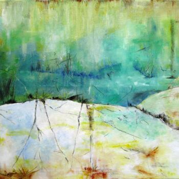 Peinture intitulée "fraîcheur" par Claudia Marin, Œuvre d'art originale, Huile Monté sur Châssis en bois