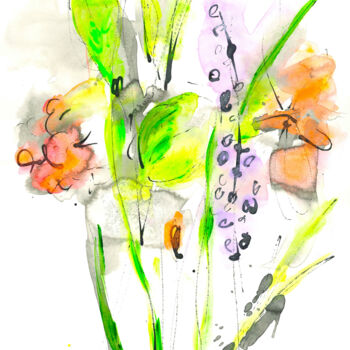 数字艺术 标题为“Spring Flowers” 由Mnstudio, 原创艺术品, 数字油画
