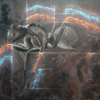 Painting titled "необратимое" by Evgenii Merkulov, Original Artwork, Oil