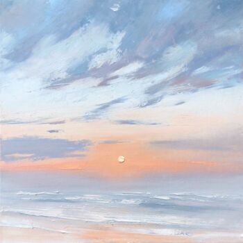 Pintura titulada "Sunset sky II" por Polina Kupriianova, Obra de arte original, Oleo Montado en Bastidor de camilla de madera
