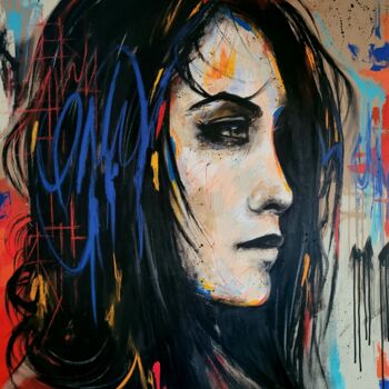 Peinture intitulée "Lina" par Sébastien Klein, Œuvre d'art originale, Huile Monté sur Châssis en bois