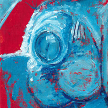 Pintura titulada "Penis (Abstract)" por Hank Wandle, Obra de arte original, Acrílico Montado en Cartulina
