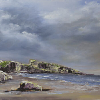 Painting titled "Tranquil Moment" by Dave Watson, Original Artwork, Oil Mounted on Wood Panel