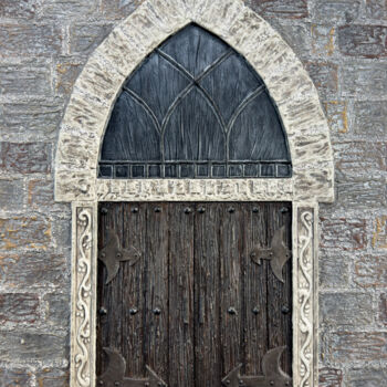"Gothic Doors" başlıklı Tablo Mk Long tarafından, Orijinal sanat, Akrilik Ahşap Sedye çerçevesi üzerine monte edilmiş