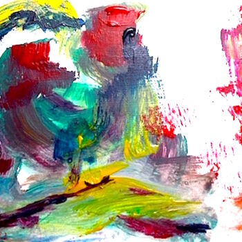 Peinture intitulée "L' ODEUR DE L' HERB…" par Leylane Ferret, Œuvre d'art originale, Acrylique
