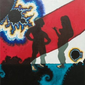 Painting titled "The Mandelbrot Set" by Lise Soskolne, Original Artwork, Oil